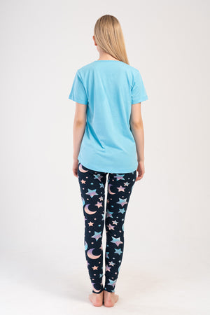 KADIN LYC SUPREM O YAKA KISA KOL ETEGI OVAL MANSETLI TAYT PIJAMA TAKIM 403276