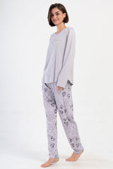 KADIN P.SUPREM BATTAL XXL O YAKA UZUN KOL ETEGI OVAL PIJAMA TAKIM 403282