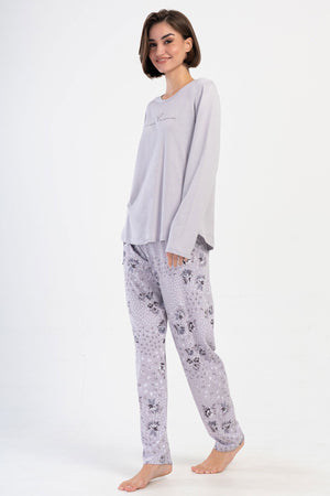 KADIN P.SUPREM BATTAL XXL O YAKA UZUN KOL ETEGI OVAL PIJAMA TAKIM 403282