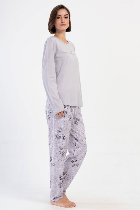 KADIN P.SUPREM BATTAL XXL O YAKA UZUN KOL ETEGI OVAL PIJAMA TAKIM 403282