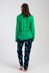 KADIN INTERLOK XXL O YAKA UZUN KOL ETEGI OVAL PIJAMA TAKIM 403382