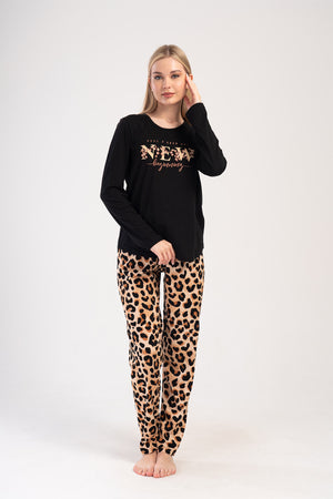 KADIN P.SUPREM O YAKA UZUN KOL ETEGI OVAL PIJAMA TAKIM 404118