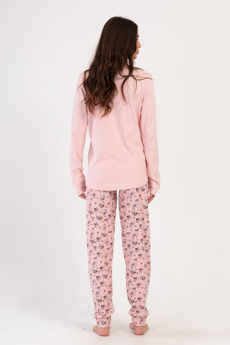 KADIN INTERLOK XXL PATLI UZUN KOL ETEGI OVAL MANSETLI PIJAMA TAKIM 404138