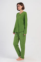 KADIN P.SUPREM XXL O YAKA UZUN KOL ETEGI OVAL PIJAMA TAKIM 405011