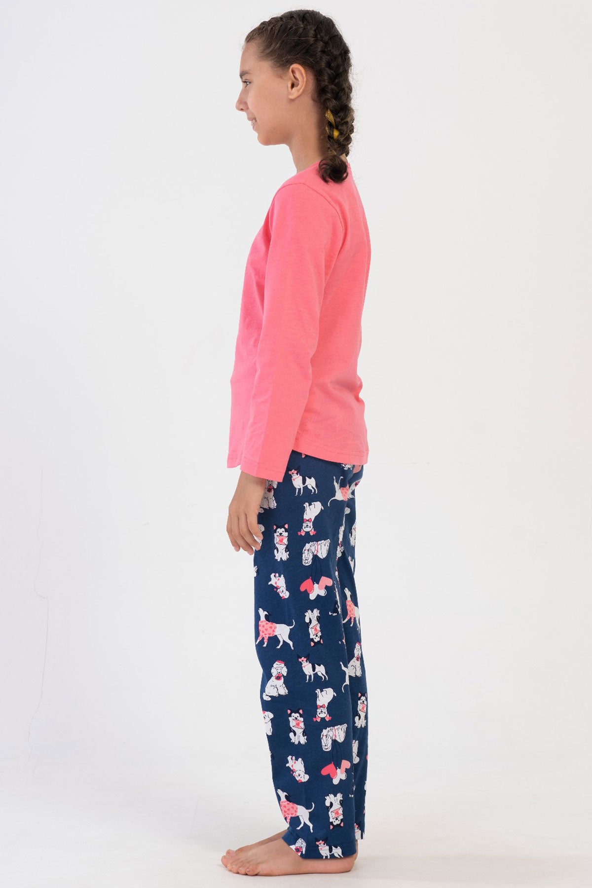 KIZ COCUK P.SUPREM O YAKA UZUN KOL ETEGI OVAL PIJAMA TAKIM(7-8/13-14) 405064