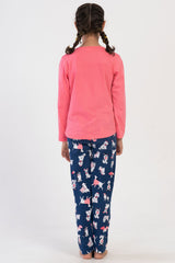 KIZ COCUK P.SUPREM O YAKA UZUN KOL ETEGI OVAL PIJAMA TAKIM(7-8/13-14) 405064