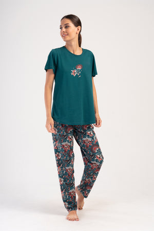 KADIN P.SUPREM BATTAL XXL O YAKA KISA KOL ETEGI OVAL PIJAMA TAKIM 405076