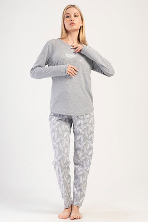 KADIN P.SUPREM XXL O YAKA UZUN KOL ETEGI OVAL PIJAMA TAKIM