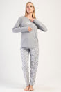 KADIN P.SUPREM XXL O YAKA UZUN KOL ETEGI OVAL PIJAMA TAKIM