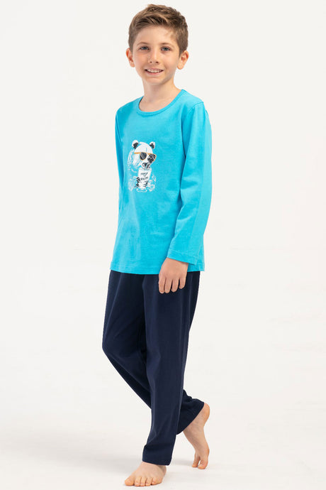 ERKEK COCUK P.SUPREM O YAKA UZUN KOL CEPLI PIJAMA TAKIM(9/10-15/16) 405136