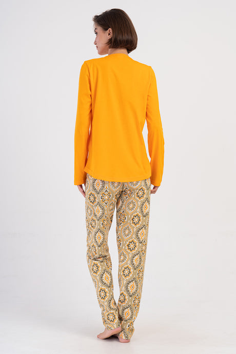 KADIN P.SUPREM XXL O YAKA UZUN KOL ETEGI OVAL PIJAMA TAKIM 405178