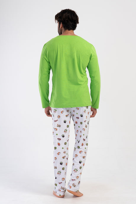 CEPLI ERKEK P.SUPREM O YAKA UZUN KOL PIJAMA TAKIM 405196
