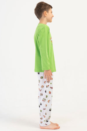 ERKEK COCUK P.SUPREM O YAKA UZUN KOL CEPLI PIJAMA TAKIM(9/10-15/16)