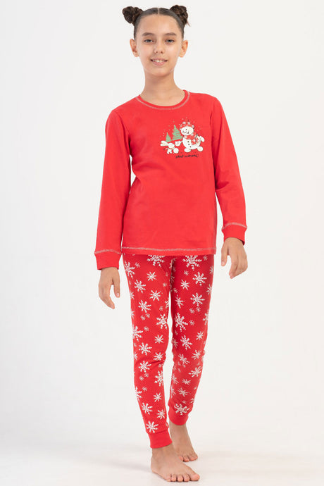 KIZ COCUK LYC SUPREM O YAKA UZUN KOL MANSETLI PIJAMA TK(7-8/15-16) 405202