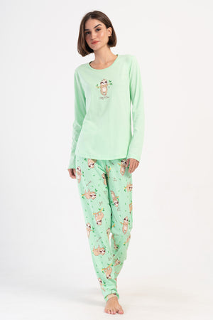 KADIN P.SUPREM O YAKA UZUN KOL ETEGI OVAL PIJAMA TAKIM 405231