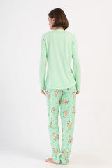 KADIN P.SUPREM O YAKA UZUN KOL ETEGI OVAL PIJAMA TAKIM 405231