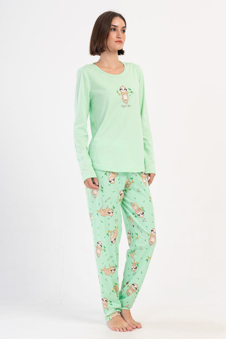 KADIN P.SUPREM O YAKA UZUN KOL ETEGI OVAL PIJAMA TAKIM 405231