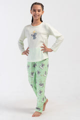 KIZ COCUK P.SUPREM O YAKA UZUN KOL ETEGI OVAL PIJAMA TAKIM(9-10/15-16) 405234