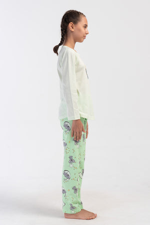 KIZ COCUK P.SUPREM O YAKA UZUN KOL ETEGI OVAL PIJAMA TAKIM(9-10/15-16) 405234