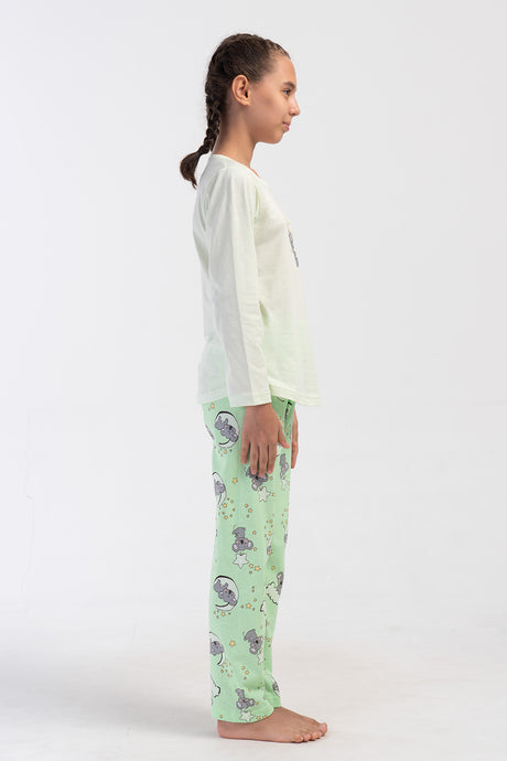 KIZ COCUK P.SUPREM O YAKA UZUN KOL ETEGI OVAL PIJAMA TAKIM(9-10/15-16) 405234