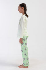 KIZ COCUK P.SUPREM O YAKA UZUN KOL ETEGI OVAL PIJAMA TAKIM(9-10/15-16) 405234