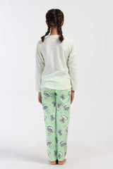 KIZ COCUK P.SUPREM O YAKA UZUN KOL ETEGI OVAL PIJAMA TAKIM(9-10/15-16) 405234