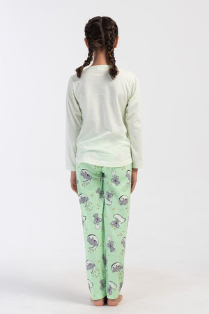 KIZ COCUK P.SUPREM O YAKA UZUN KOL ETEGI OVAL PIJAMA TAKIM(9-10/15-16) 405234