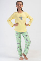 KIZ COCUK P.SUPREM O YAKA UZUN KOL ETEGI OVAL PIJAMA TAKIM(9-10/15-16) 405234