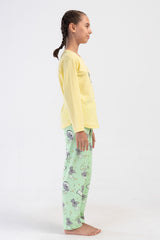 KIZ COCUK P.SUPREM O YAKA UZUN KOL ETEGI OVAL PIJAMA TAKIM(9-10/15-16) 405234