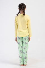 KIZ COCUK P.SUPREM O YAKA UZUN KOL ETEGI OVAL PIJAMA TAKIM(9-10/15-16) 405234