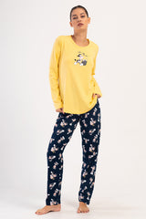 KADIN P.SUPREM O YAKA UZUN KOL ETEGI OVAL PIJAMA TAKIM 405236