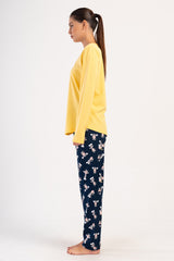 KADIN P.SUPREM O YAKA UZUN KOL ETEGI OVAL PIJAMA TAKIM 405236
