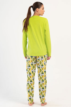 KADIN P.SUPREM XXL O YAKA UZUN KOL ETEGI OVAL PIJAMA TAKIM