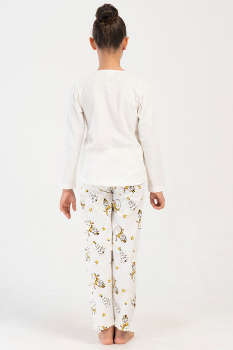 KIZ COCUK P.SUPREM O YAKA UZUN KOL ETEGI OVAL PIJAMA TAKIM(9-10/15-16)