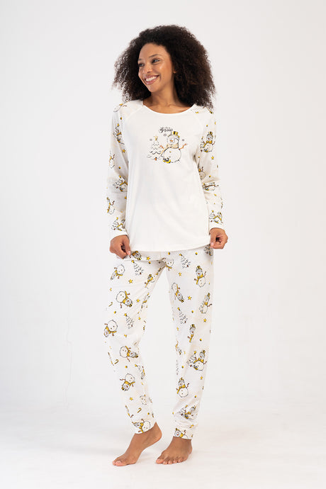 KADIN P.SUPREM XXL O YAKA REGLAN UZUN KOL ETEGI OVAL MANSETLI PIJAMA TAKIM 405337
