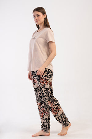 KADIN P.SUPREM XXL O YAKA KISA KOL ETEGI OVAL PIJAMA TAKIM 408064