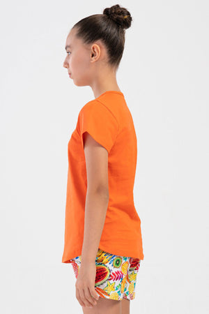 KIZ COCUK P.SUPREM O YAKA KISA KOL ETEGI OVAL SORT TAKIM(7-8/13-14)