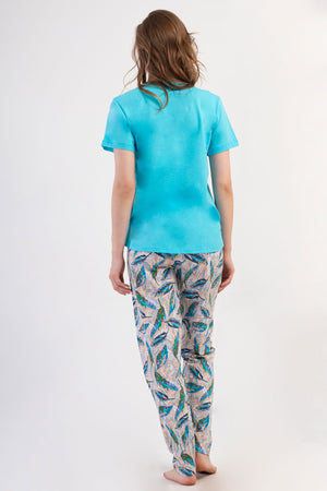 KADIN P.SUPREM XXL O YAKA KISA KOL ETEGI OVAL PIJAMA TAKIM 408213