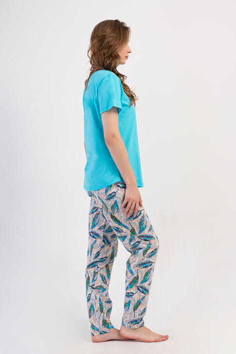 KADIN P.SUPREM XXL O YAKA KISA KOL ETEGI OVAL PIJAMA TAKIM 408213