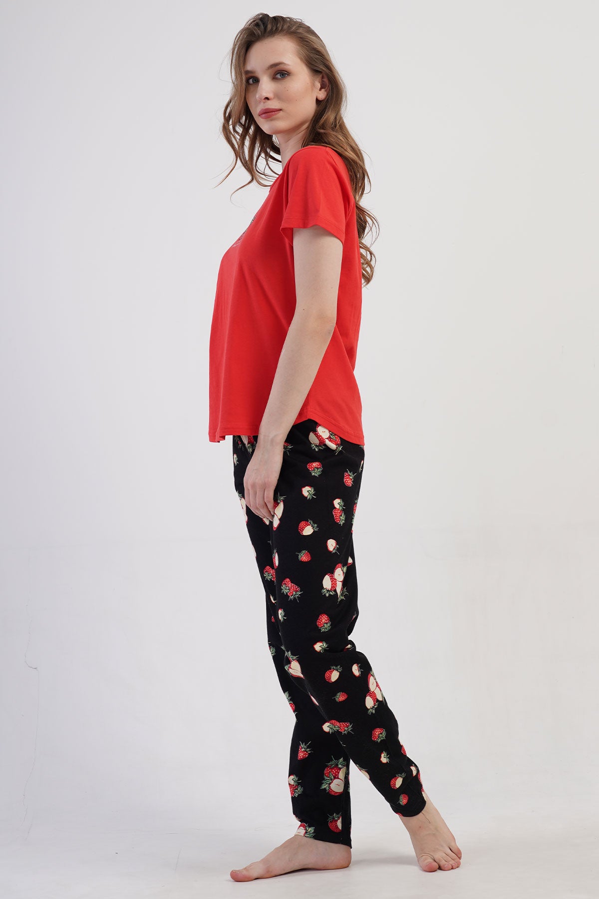 KADIN P.SUPREM XXL O YAKA KISA KOL ETEGI OVAL PIJAMA TAKIM