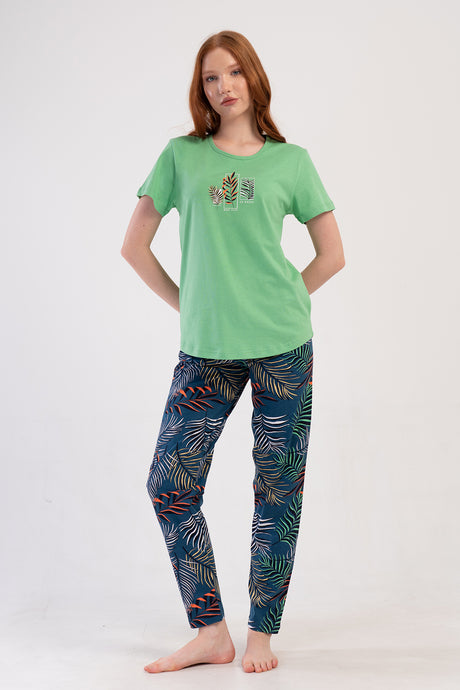 KADIN P.SUPREM XXL O YAKA KISA KOL ETEGI OVAL PIJAMA TAKIM 409230