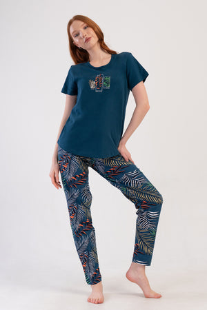 KADIN P.SUPREM XXL O YAKA KISA KOL ETEGI OVAL PIJAMA TAKIM 409230