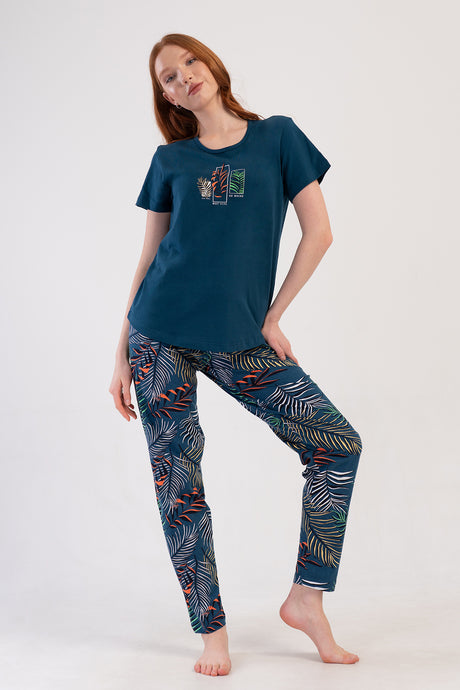 KADIN P.SUPREM XXL O YAKA KISA KOL ETEGI OVAL PIJAMA TAKIM 409230
