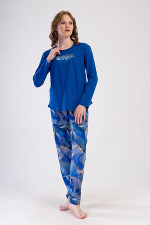 KADIN P.SUPREM XXL O YAKA UZUN KOL ETEGI OVAL PIJAMA TAKIM 410023