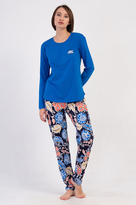KADIN P.SUPREM O YAKA UZUN KOL ETEGI OVAL PIJAMA TAKIM 410026