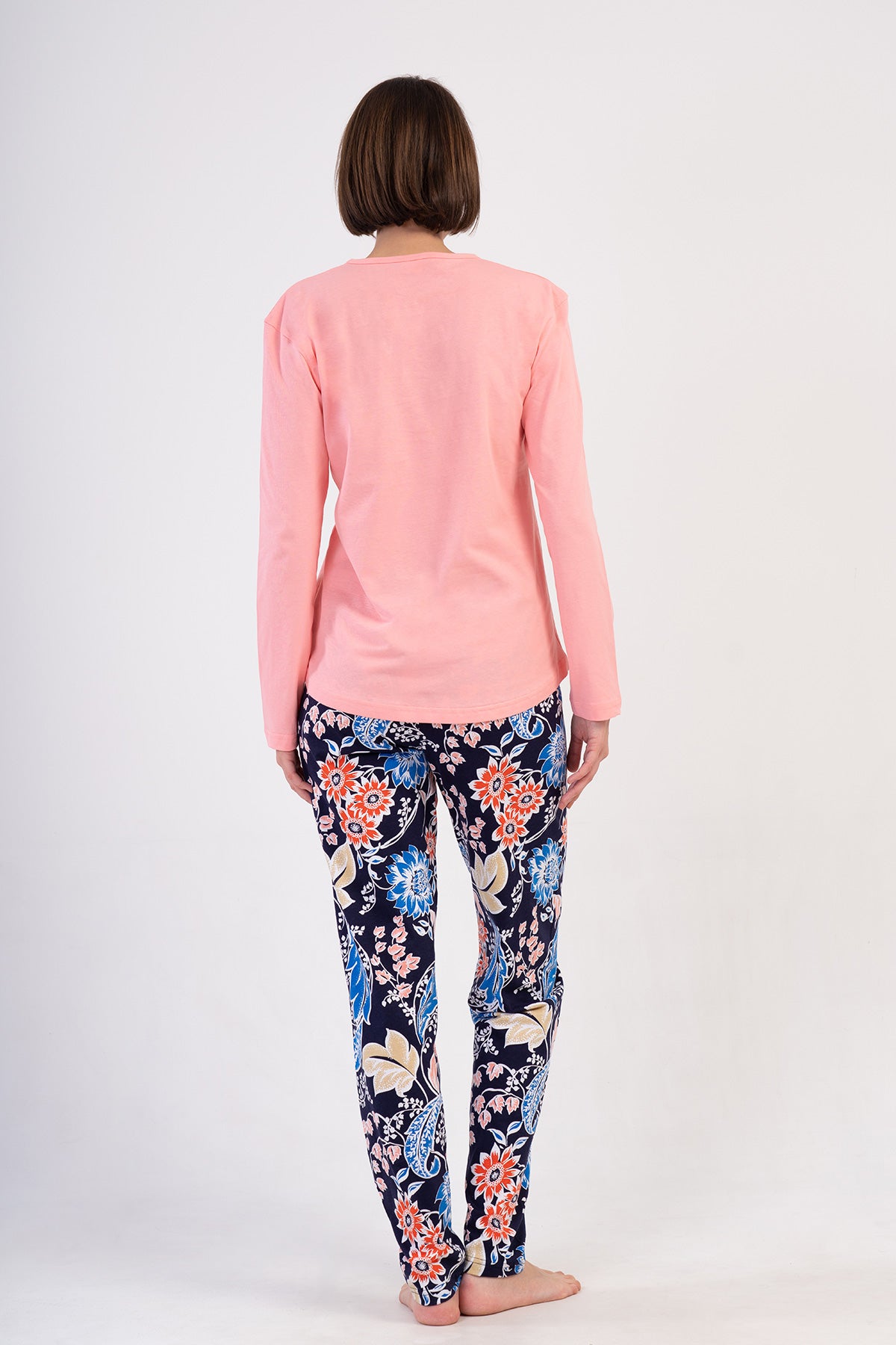 KADIN P.SUPREM O YAKA UZUN KOL ETEGI OVAL PIJAMA TAKIM 410026
