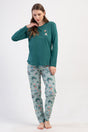 KADIN P.SUPREM O YAKA UZUN KOL ETEGI OVAL PIJAMA TAKIM 410027