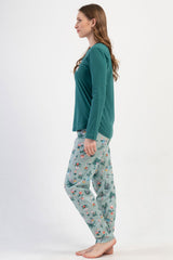 KADIN P.SUPREM O YAKA UZUN KOL ETEGI OVAL PIJAMA TAKIM