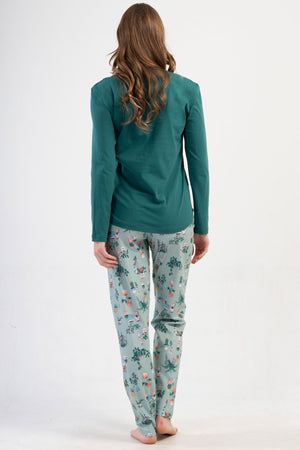 KADIN P.SUPREM O YAKA UZUN KOL ETEGI OVAL PIJAMA TAKIM