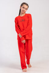KIZ COCUK POLAR O YAKA UZUN KOL ETEGI OVAL PIJAMA TAKIM(7-8/13-14) 502007